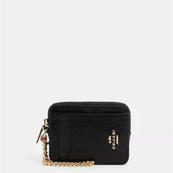 Coach Zip Card case Wallet chain - Picture 1 of 5